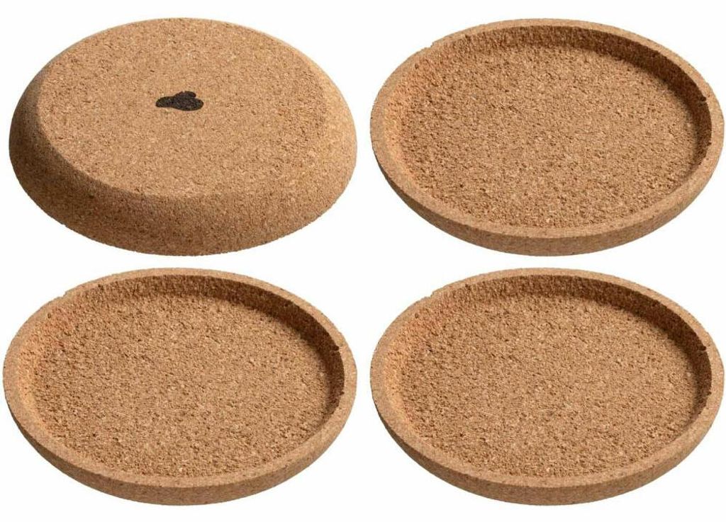 Leonardo Korkuntersetzer GOCCE, 4er Set, Untersetzer, Getränkeuntersetzer, Kork, Ø 9 cm, 057172