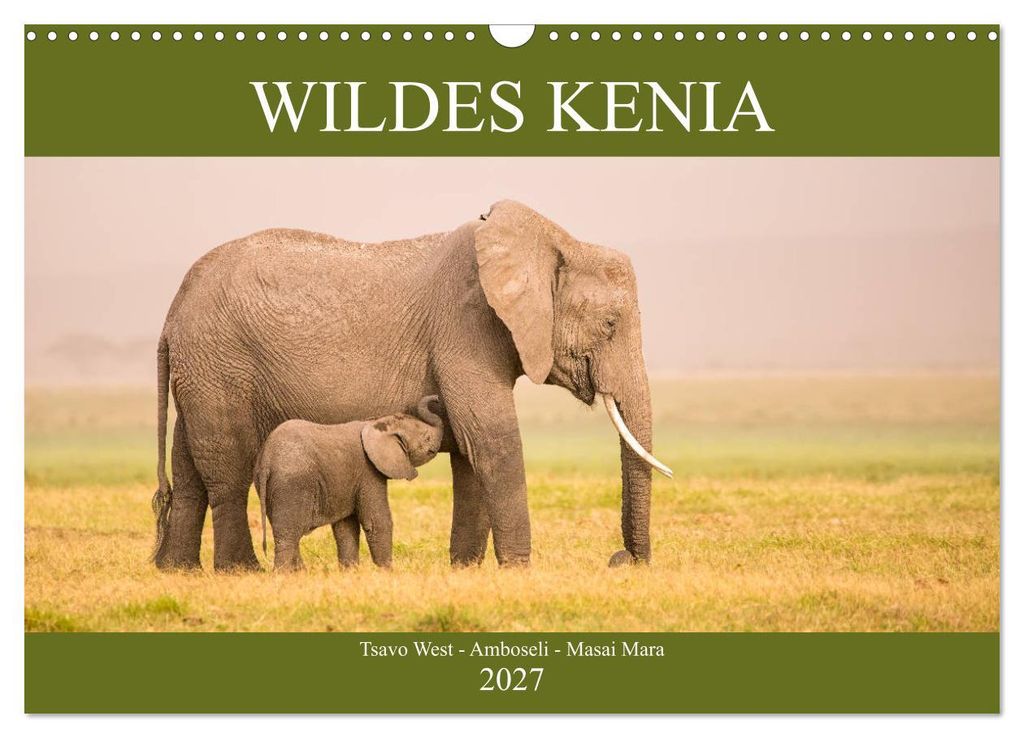 Wildes Kenia (Wandkalender 2027 DIN A3 quer), CALVENDO Monatskalender