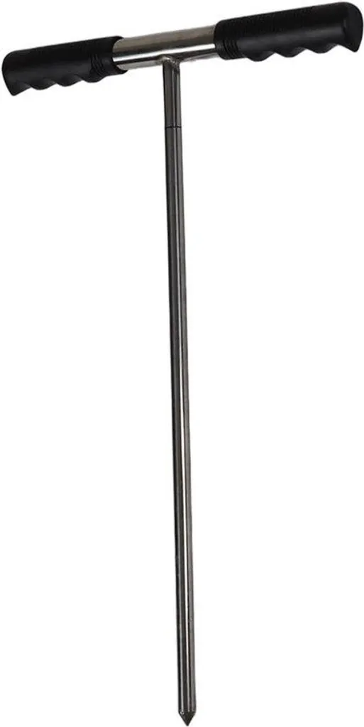 Couteau à gazon ergonomique à poignée en T en acier avec 3 compartiments