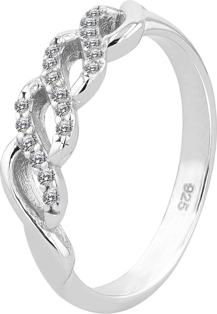 925/- Echt Silber Damenring "Prata", rhodiniert Produktbild 