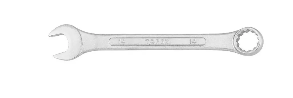 Chiave 14 mm TOPEX Combinata Nera - Acciaio CrV Alta Coppia