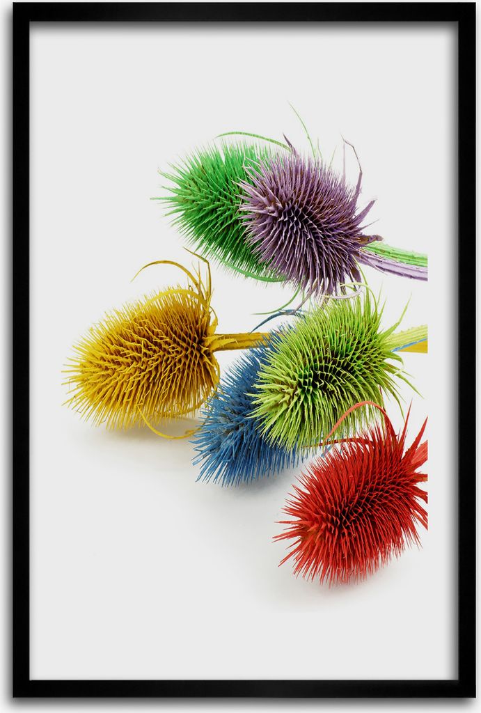 Bild - Bilderrahmen - 40 cm x 60 cm - MDF - Rahmen - Wandkunst - Distel
