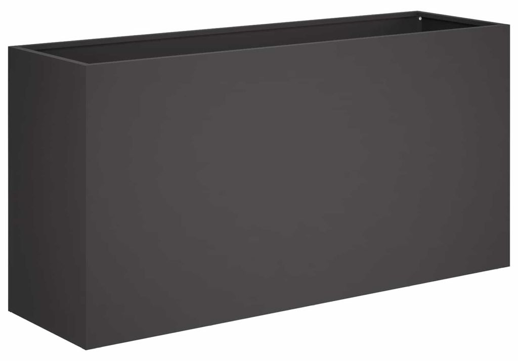 vidaXL Pot de jardin noir, 100 x 30 x 40 cm, en acier Image du produit 
