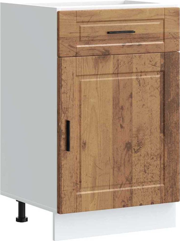 Küchenunterschrank Porto Altholz-Optik Holzwerkstoff