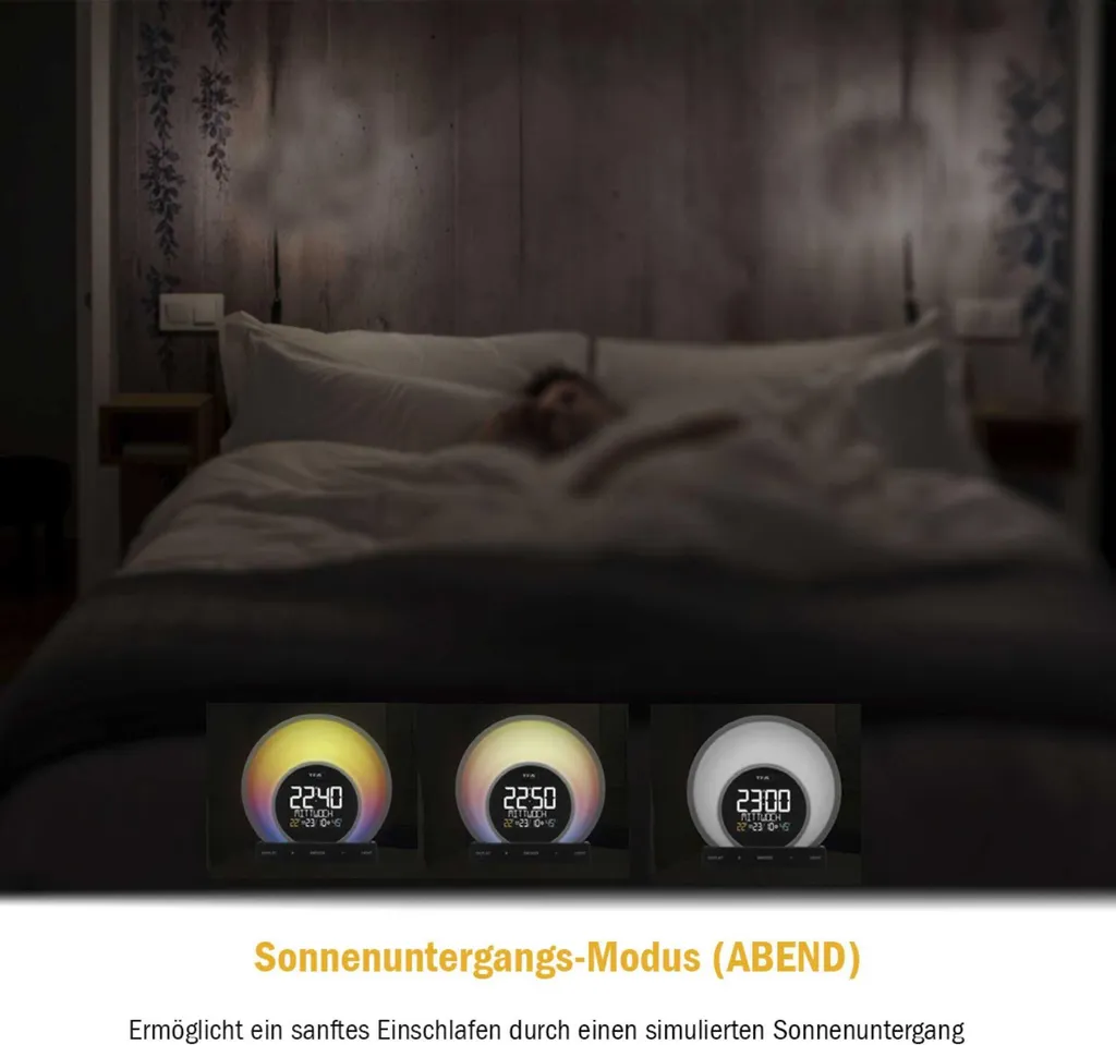 Réveil SOLUNA TFA changement de couleur et simulateur d'aube bien-être - 9