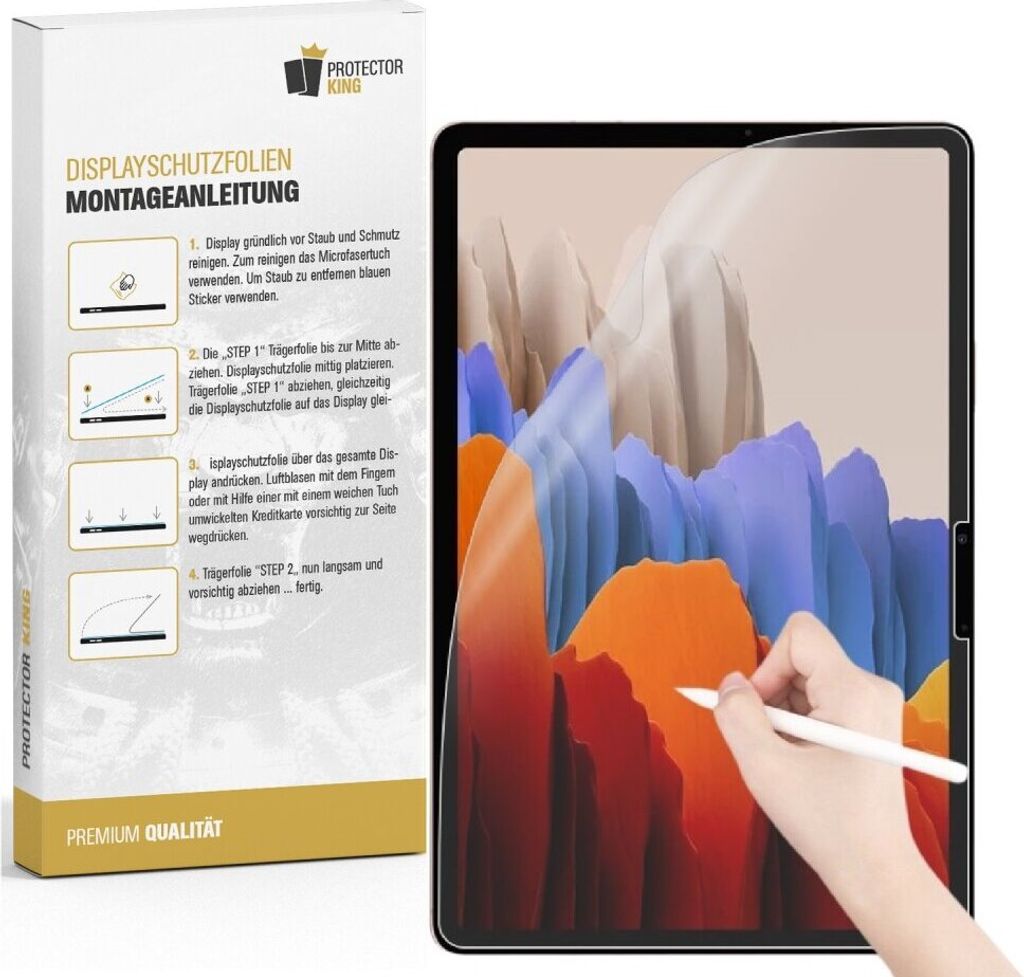 2x Paperfeel für Samsung Galaxy Tab S8 Plus Displayschutz Schreiben Malen Skizzieren Panzerfolie Schutzfolie Folie ANTI-REFLEX ANTI-SHOCK