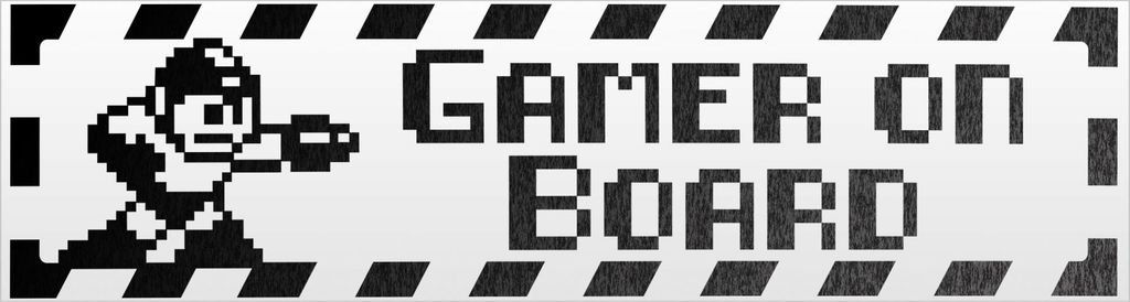 Kiwistar Gamer on Board gestreift Magnetschild Schild magnetisch - 30cm Schwarz - reflektierend - Magnetfolie für Auto PKW Kfz