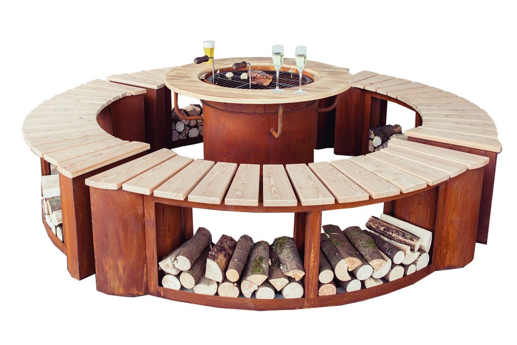 Badeko Grill-/Feuerstelle „Freiburg“ in Edelrostoptik