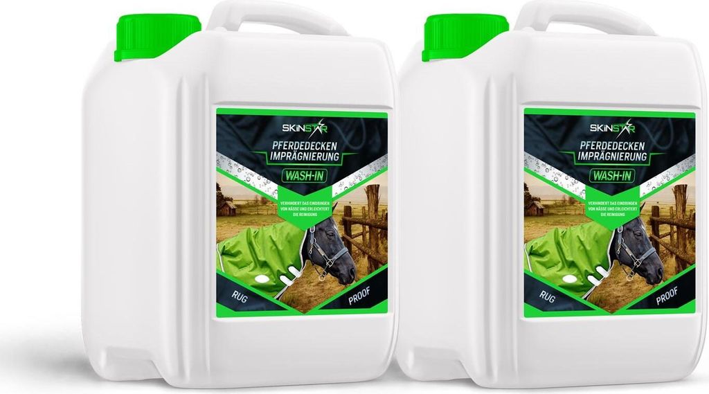 SkinStar Pferdedecken Wash-In Imprägnierung 5L Rug Proof Tierdecken Doppelpack