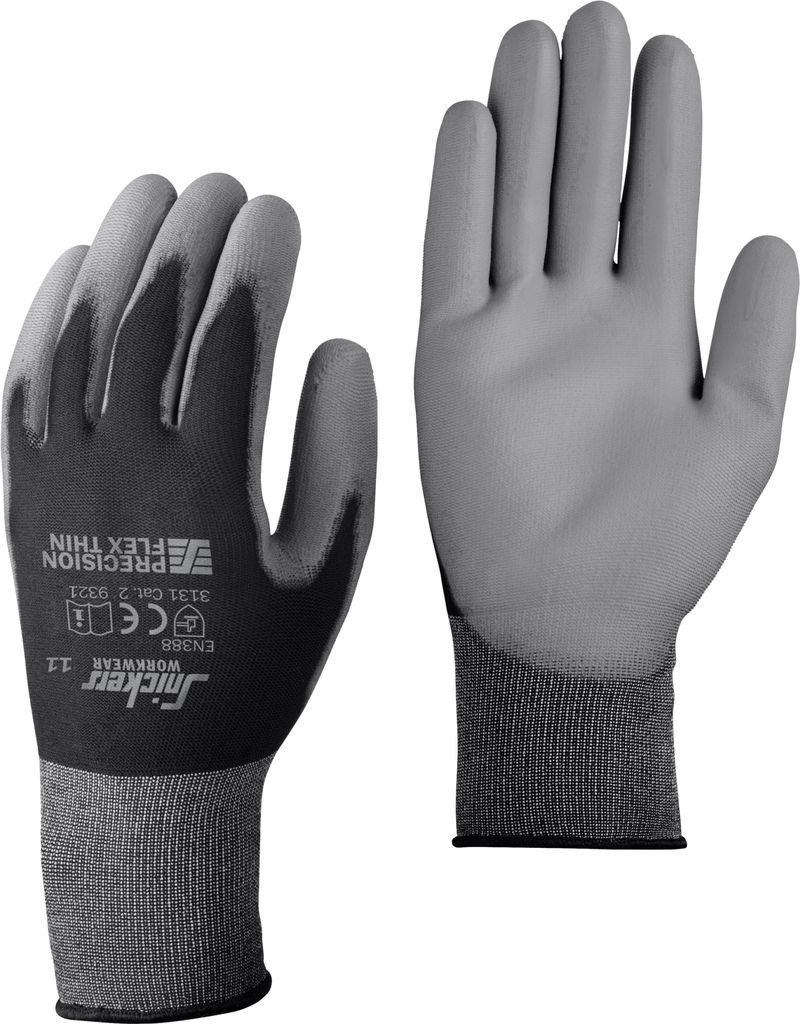 Snickers Workwear 9321 Präzisions FLEX Light Handschuhe PAAR-schwarz-9