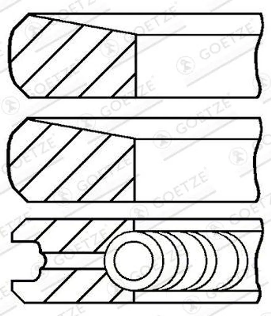 Segments de piston pour Mitsubishi L200 et Pajero remplaçant 1110A561
