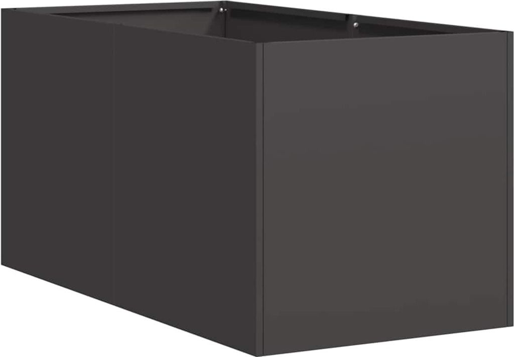 vidaXL Pflanzkübel Schwarz 40x80x40 cm Kaltgewalzter Stahl