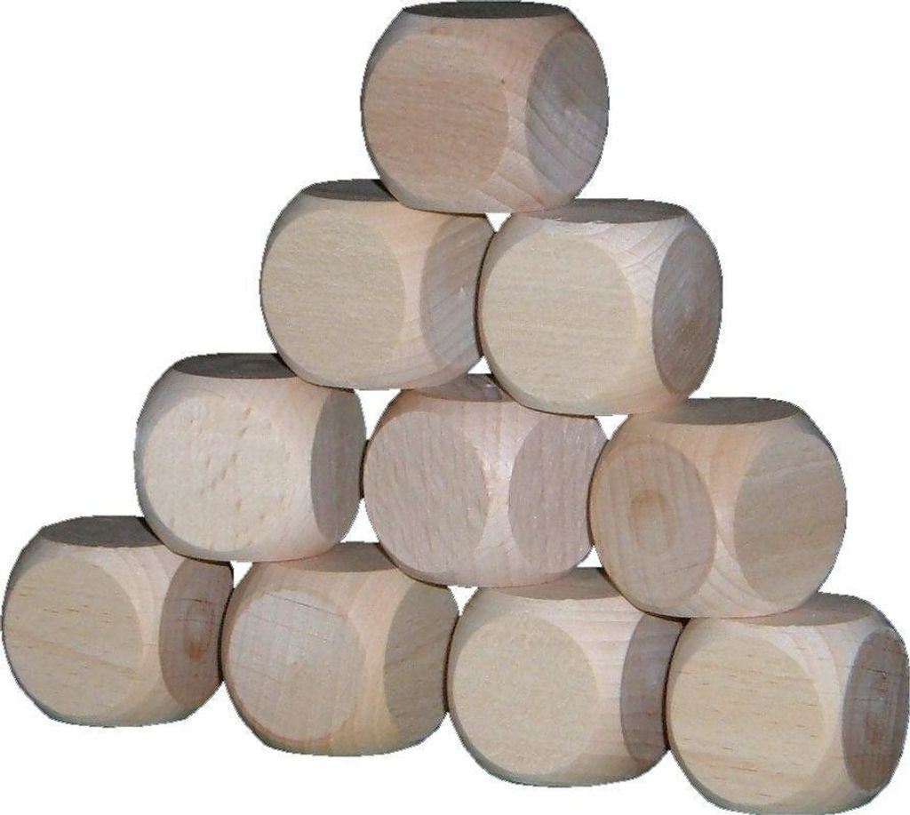Blanko Spielwürfel 29mm, 10 Stück