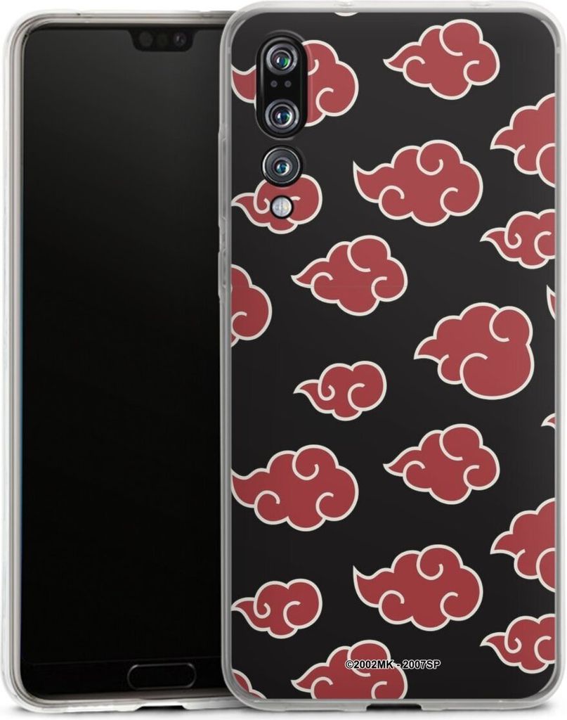 DeinDesign Handyhülle für Huawei P20 Pro Silikon Hülle Case Smartphone Schutzhülle Naruto Shippuden Offizielles Lizenzprodukt Akatsuki