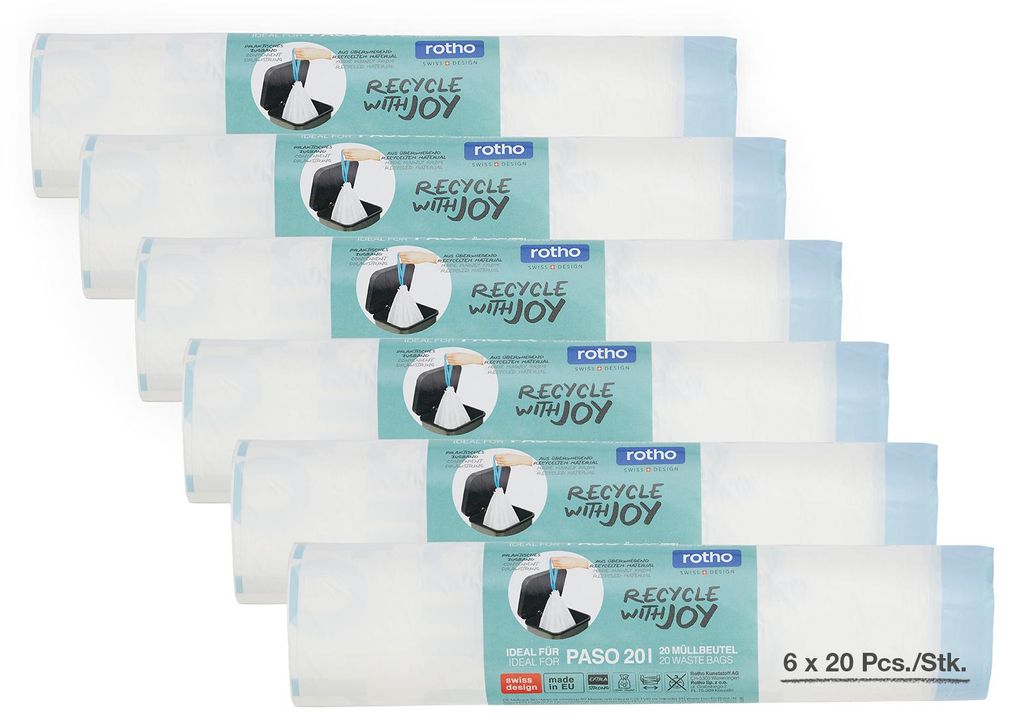 Müllbeutel Set 6 x 20 Stück für 20l PASO Produktbild 