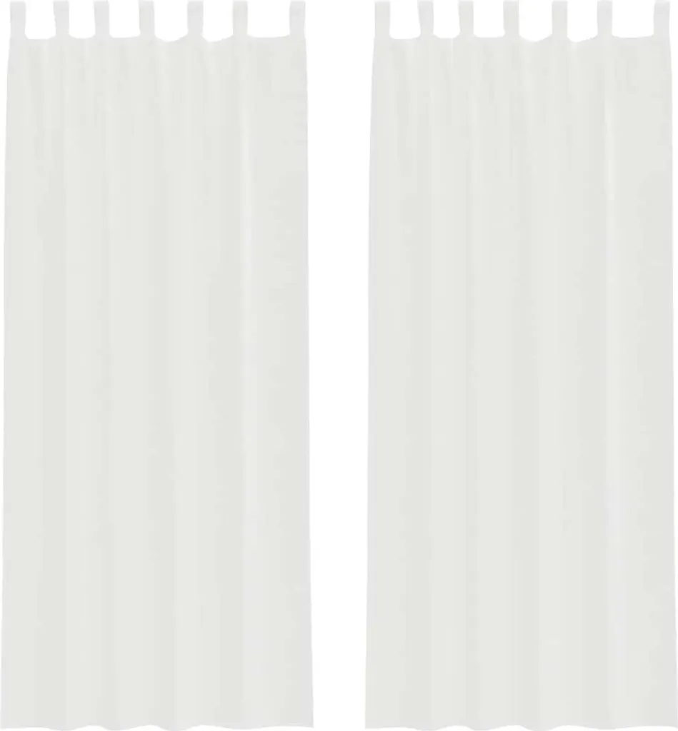 vidaXL Tende Moderne 140x260 cm - Voile Bianco Trasparente 2 Pezzi