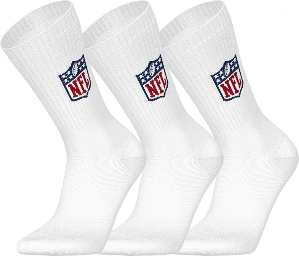 NFL Uni Crew Socken - SHIELD LOGO 3er Pack - 35-39