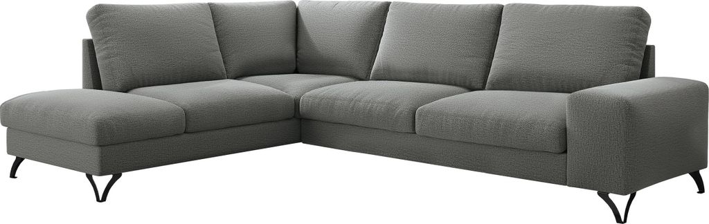 MIRJAN24 Ecksofa Flavio Bis, L-Form Schlafsofa, Stilvoll Polsterecke, Eckcouch mit Bettkasten (Seite: Links - L3F+L2F+R4, Farbe: Verita 88)