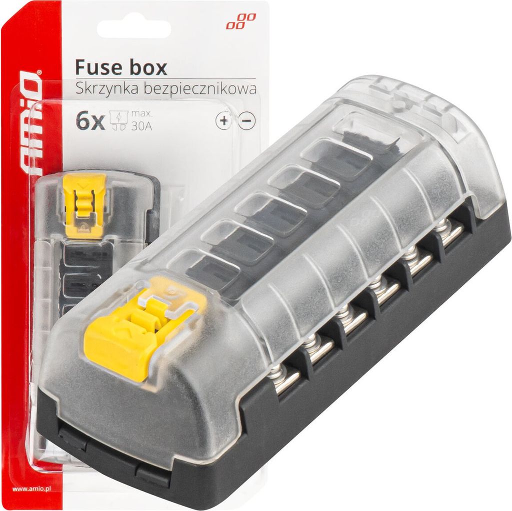 Boîte à fusibles, bornes à vis, 6 prises QUALITÉ Image du produit 