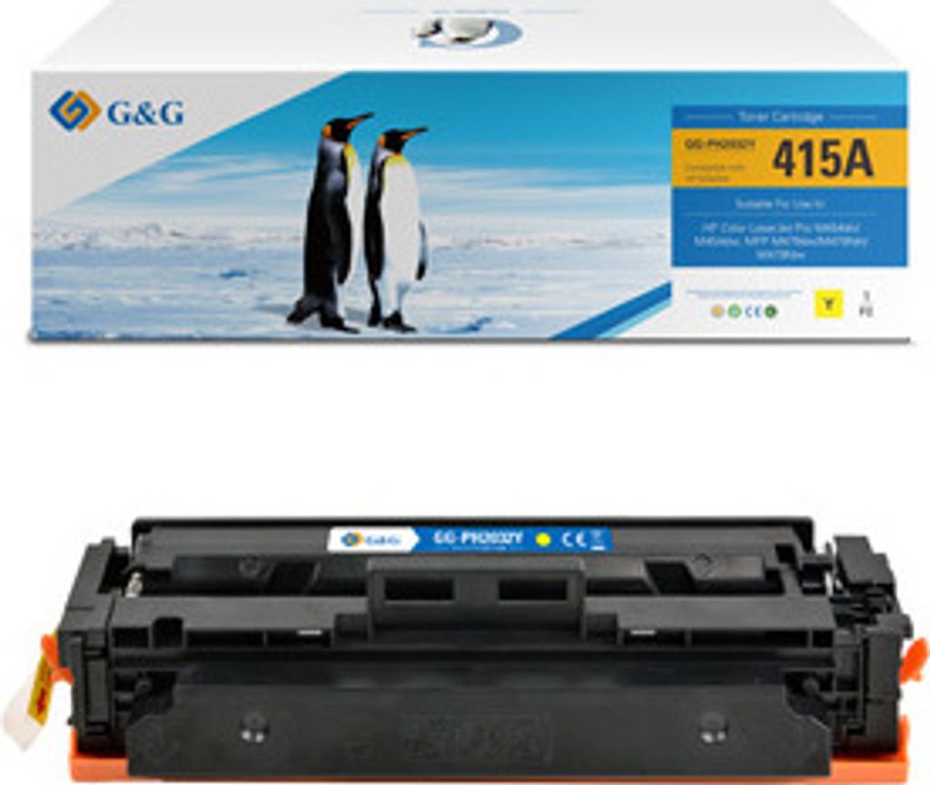 G&G kompatibler Toner zu HP W2032A, NT-PH2032Y, HP 415A, gelb, 2100s, OHNE CHIP-A