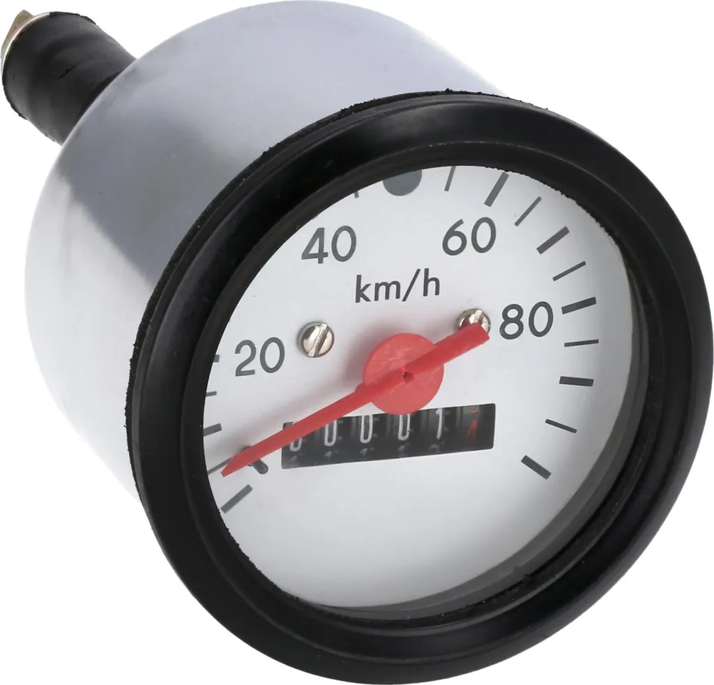 Tachymètre chromé Ø60mm avec rétroéclairage pour Simson S50 S51