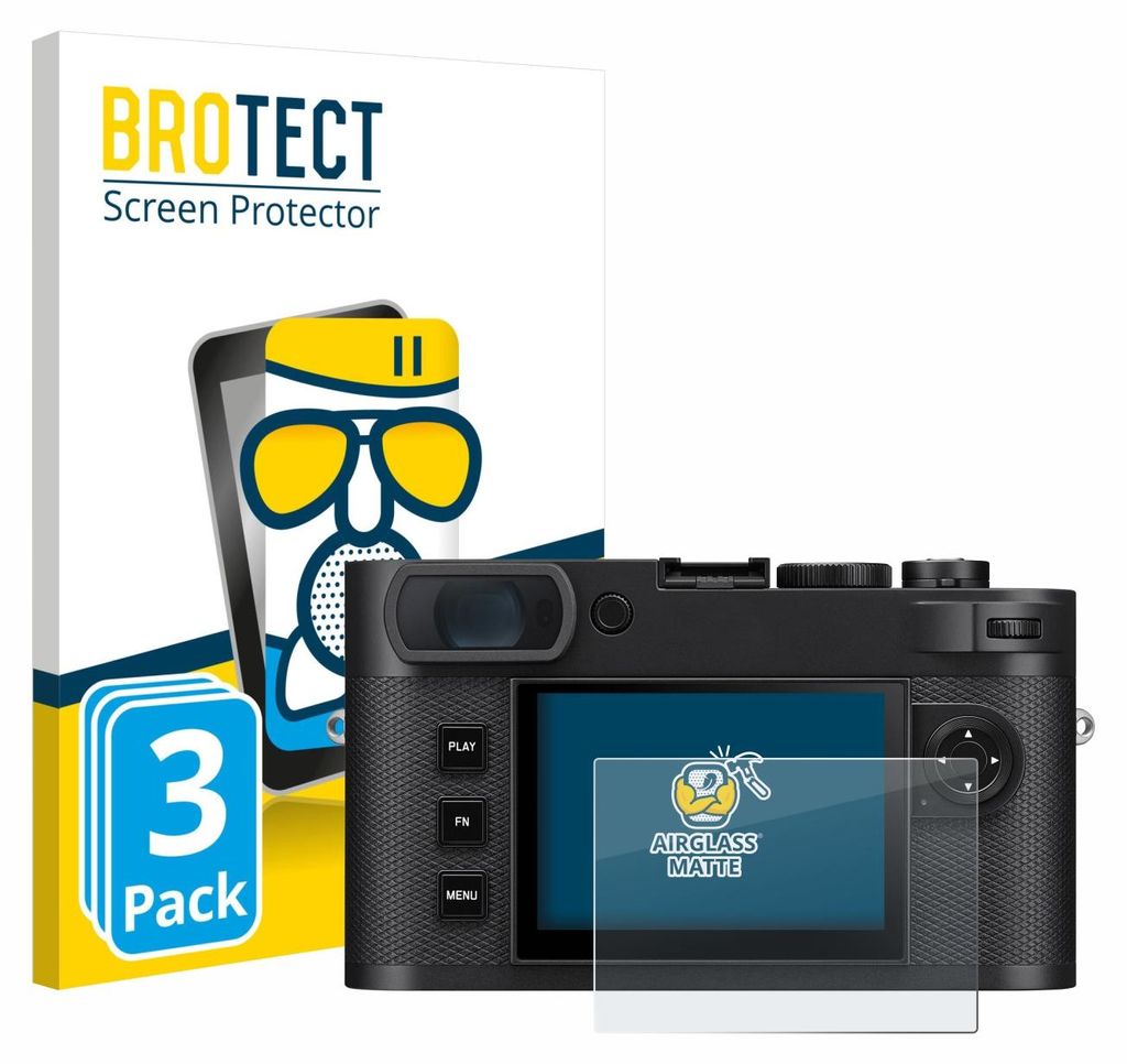 3x BROTECT Entspiegelungs Schutzglas für Leica M EV1 Schutzfolie Panzer Folie Glas Display Schutz matt