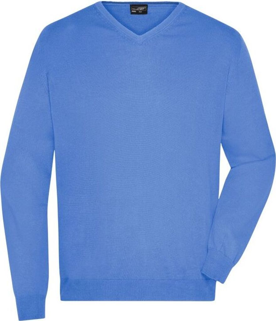 Klassischer Baumwoll-Pullover glacier-blue, Gr. S