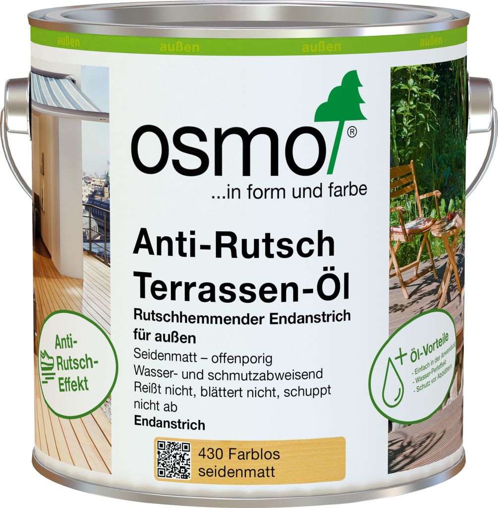 Osmo Anti-Rutsch Terrassen-Öl Farblos 2,50 l - 11500073 Produktbild 