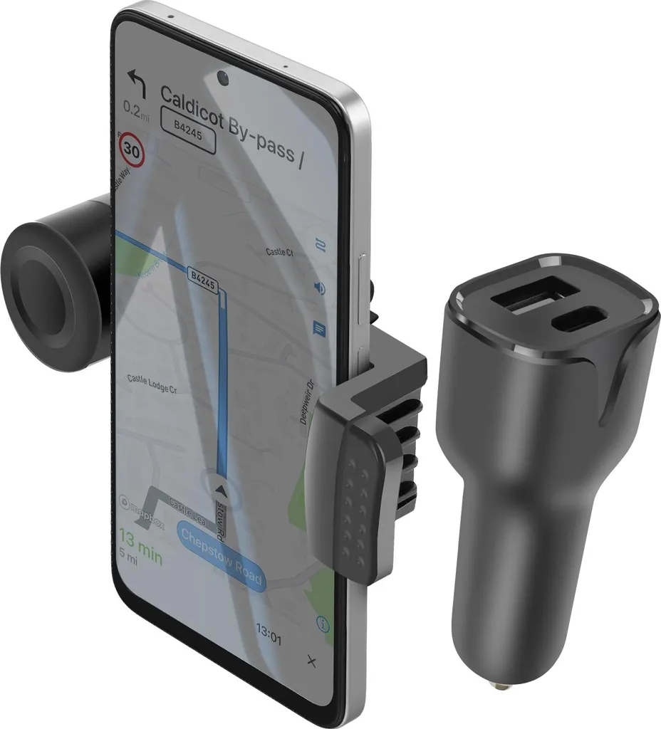 Range Tour Caricabatteria da auto per cruscotto con micro USB e mini