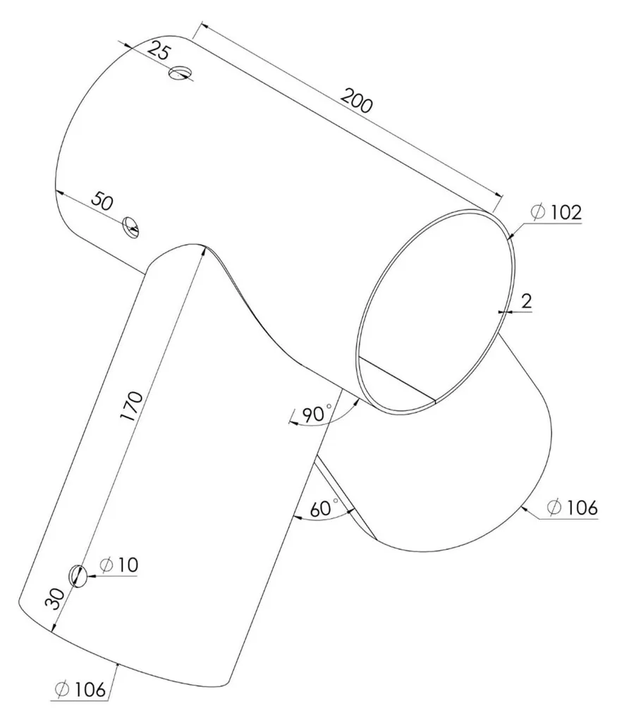 Raccord pivotant pour poteaux ronds en bois et acier - Modèle D42