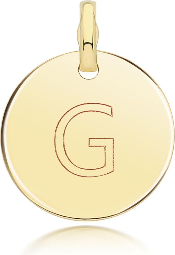 Eleganter 9 Karat (375) Gold Buchstaben / Initiale Damen - Anhänger - 18mm*14mm; TRS35317LTG