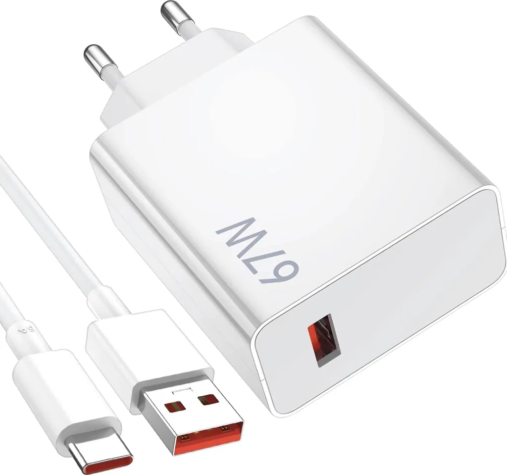 Bloc Secteur Xiaomi 67W avec Câble USB Type C 120W pour Smartphone