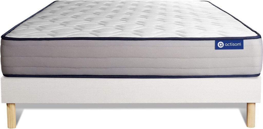Actiflex form matratze 140x200cm + Bettgestell mit lattenrost , Härtegrad 4 , Latex und Memory-Schaum , Höhe : 22 cm