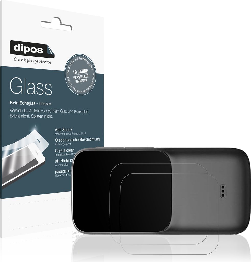 2x Schutzfolie für SJCAM C200 Actioncam matt - Anti-Shock 9H Folie dipos Glass Kunststoffglas