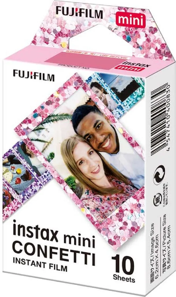 Fujifilm Instax Mini CONFETTI - Pellicola Istantanea da Viaggio 10pz