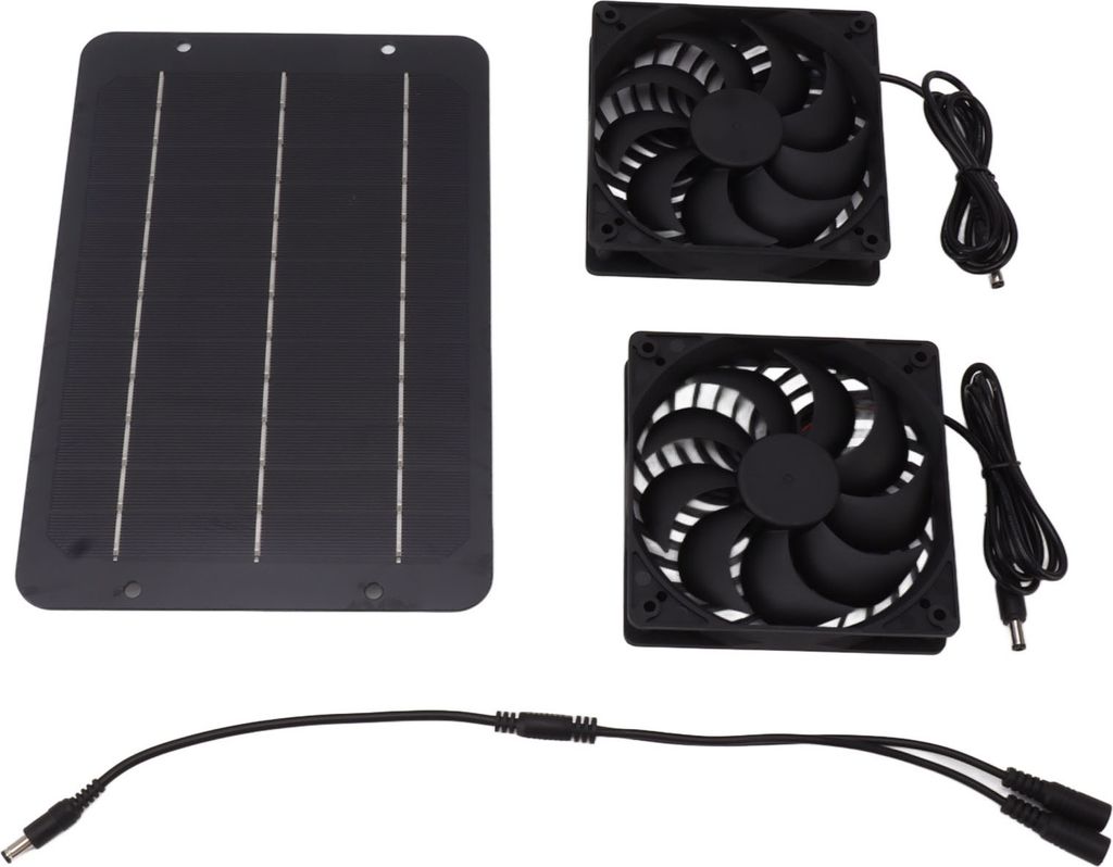 Súprava ventilátora so solárnym panelom, 10 W, dvojitý Obrázok produktu 
