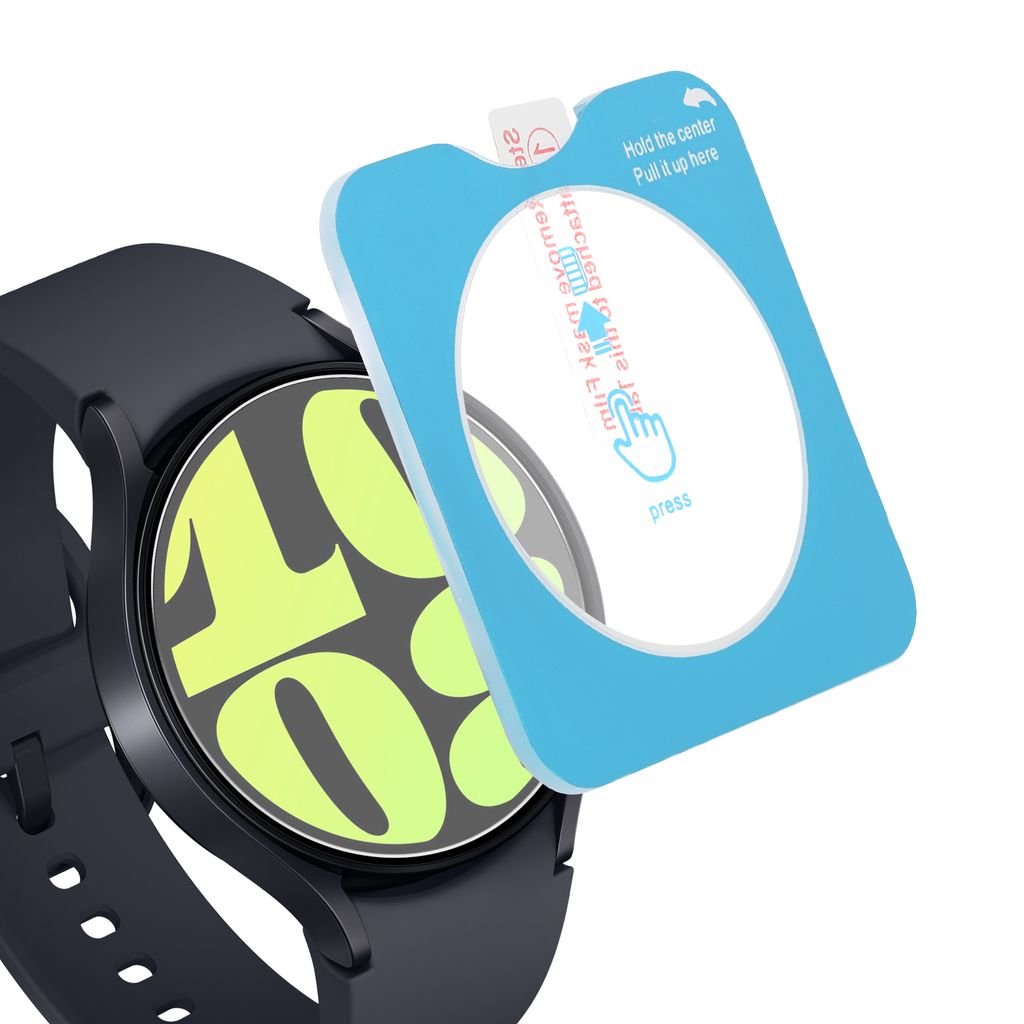 kwmobile 2x Schutzglas kompatibel mit Samsung Galaxy Watch 6 44mm Folie - Hart Glas Schutzfolie für Smartwatch - Displayschutz für Fitness Tracker