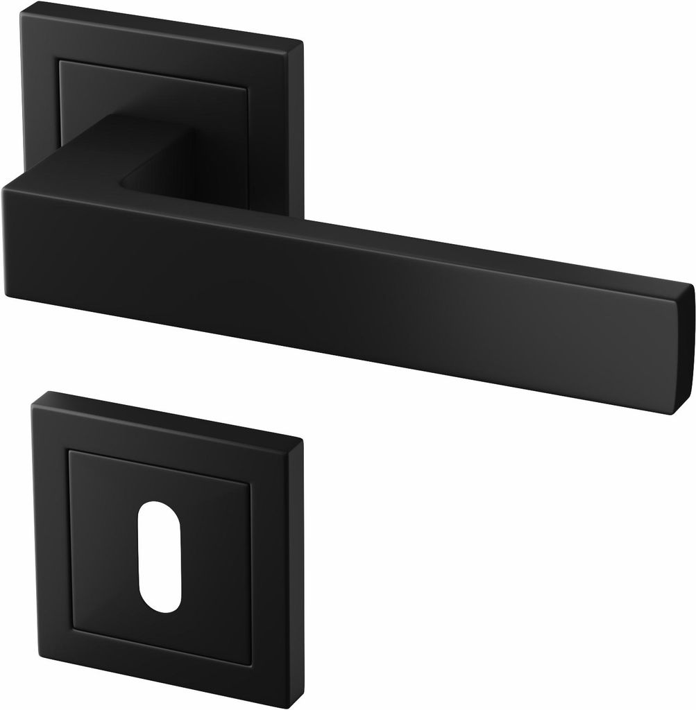 STEELNEX Schwarz Türgriff für Zimmertüren aus Aluminium - Produktbild 
