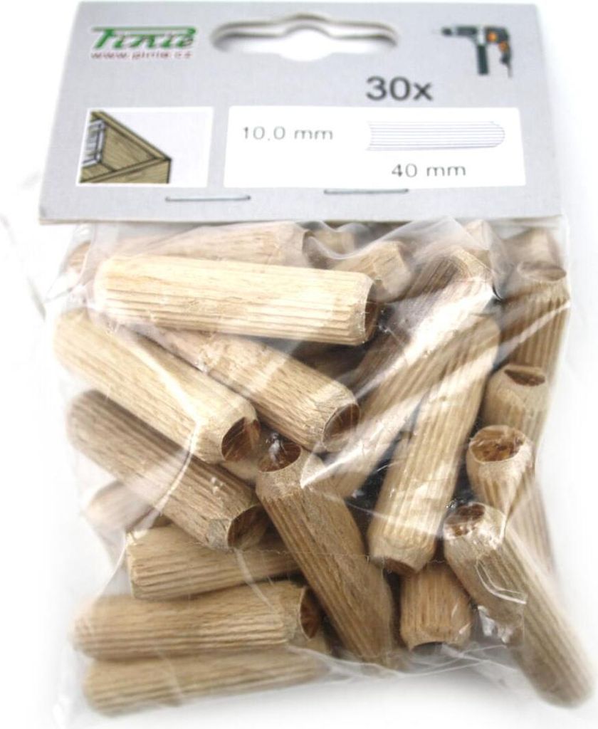 Holzdübel Riffeldübel Buche Holz Dübel Holzstifte 10 x 40 mm Möbelstifte 30Stck