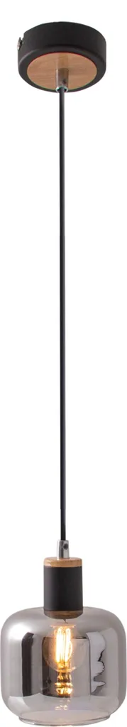 Suspension plafonnier E14 Fumoso 12x12cm noir pour éclairage moderne