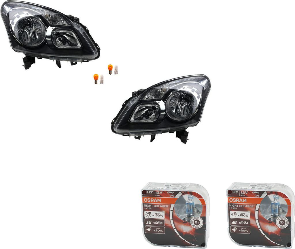 Johns, Scheinwerfer + Osram Night Breaker Laser passend für Renault Koleos HY Set Li. Re 26075JY40A 26025JY40A