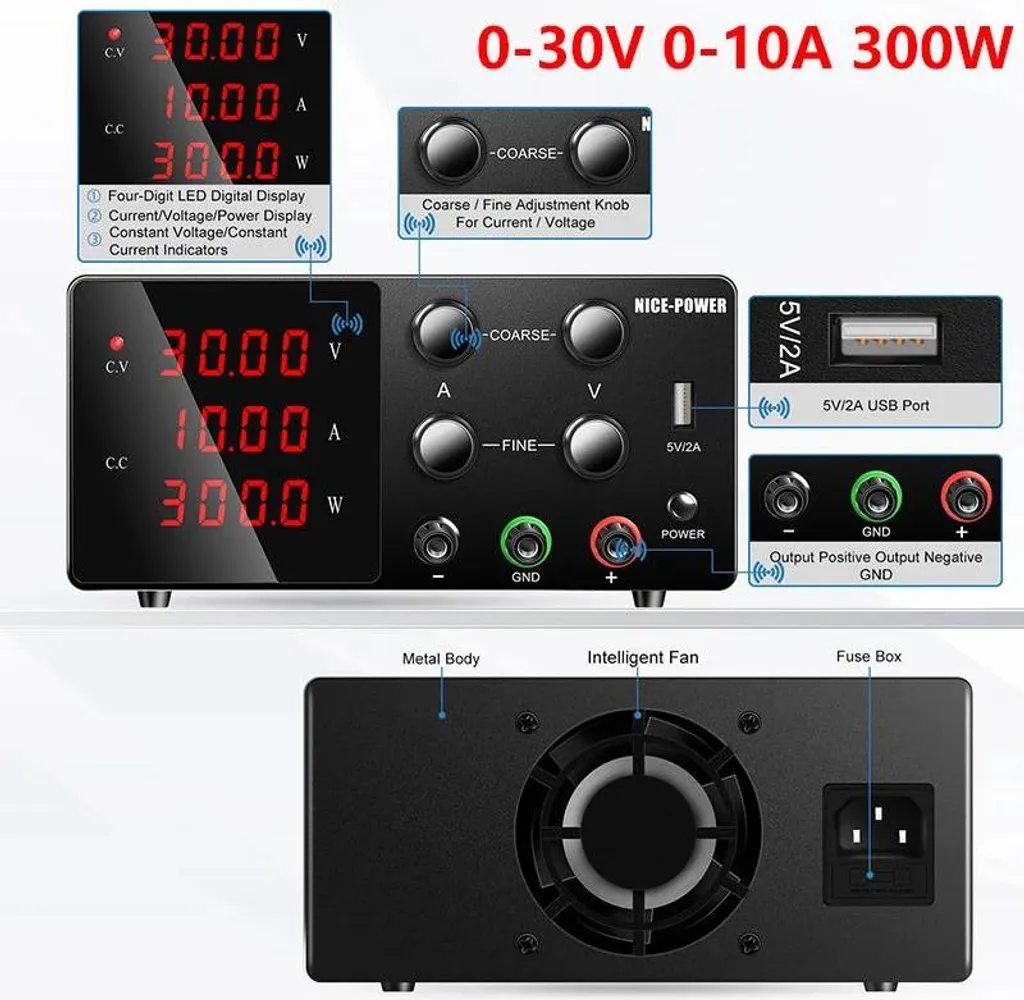 Alimentation réglable pour réparation électronique et projets DIY 30V