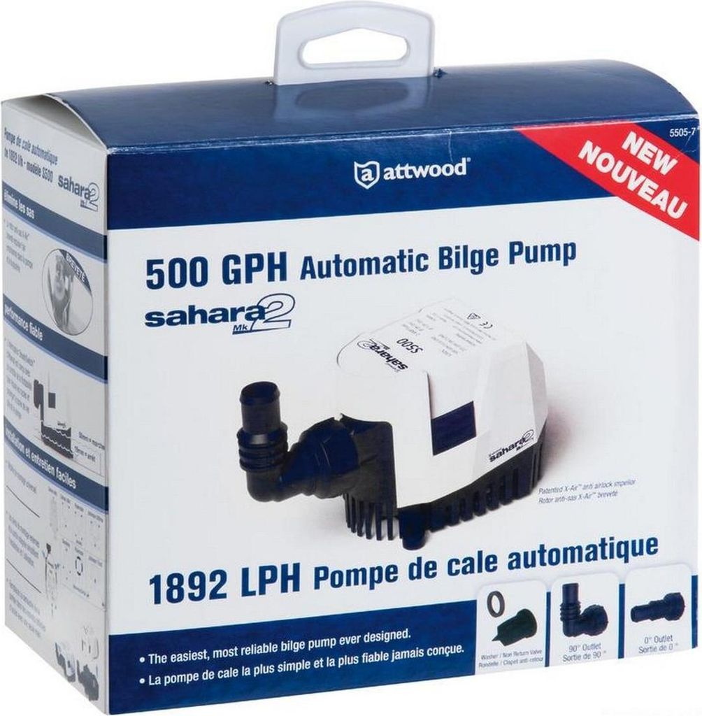 Attwood Sahara MK2 500 Bilgenpumpe 12 V Attwood 5505-1 Produktbild 