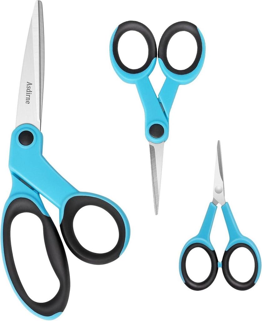 3-teiliges Stoffscheren-Set mit Edelstahlklingen und Produktbild 