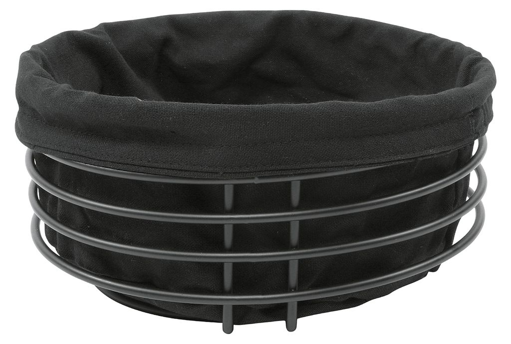 Brotkorb Schwarz Metall ø 23 cm Produktbild 