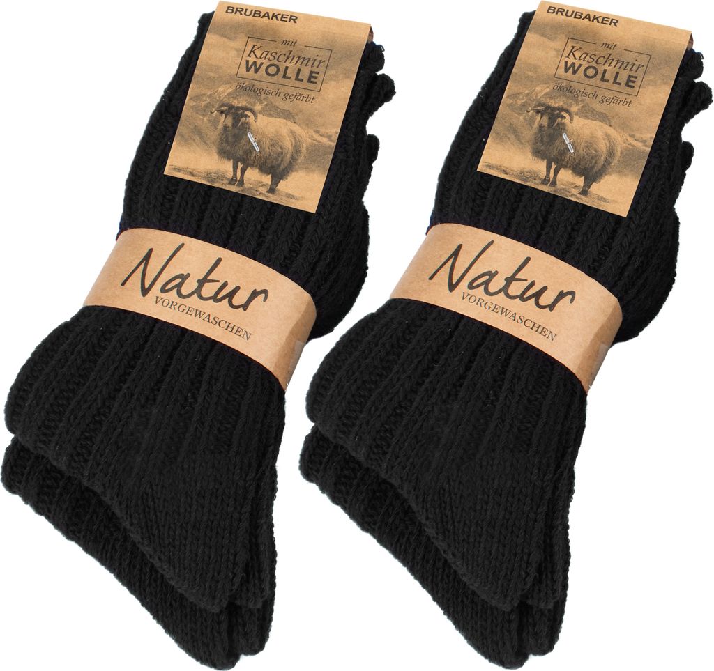 BRUBAKER 4 paires de chaussettes en cachemire pour femmes Image du produit 