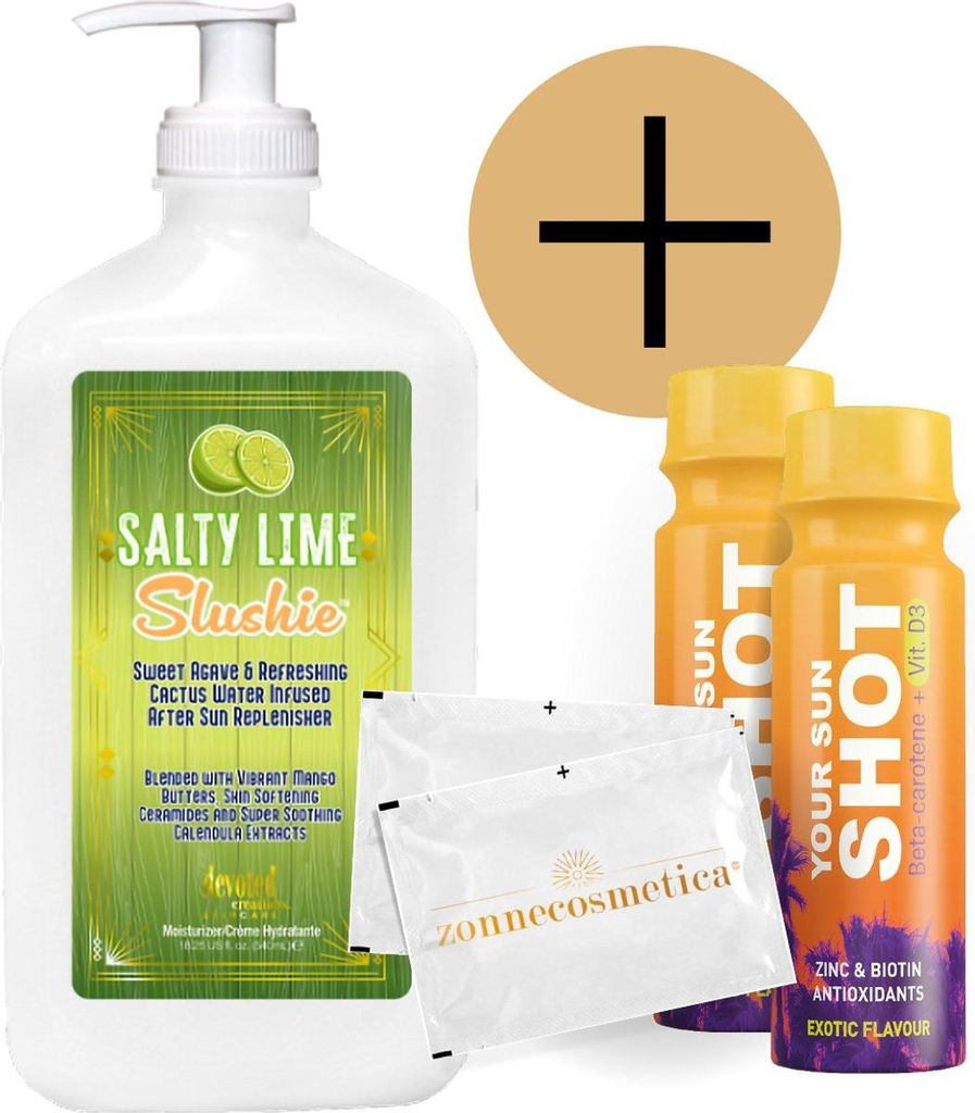 Devoted Creations - Salty Lime Slushie + 2 Your Sun Shots + 2 erfrischende Tücher