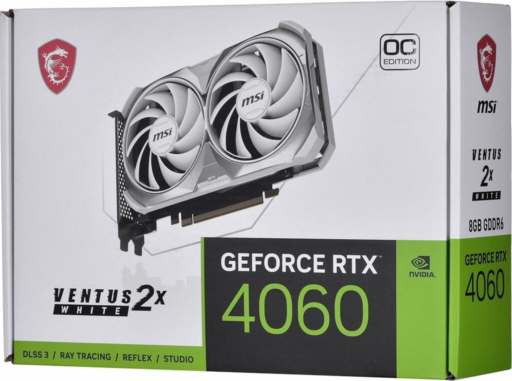 Msi Rtx4060 Ventus 2X White Oc 8Gb Gddr6 Hdmi 3Xdp Produktbild 11