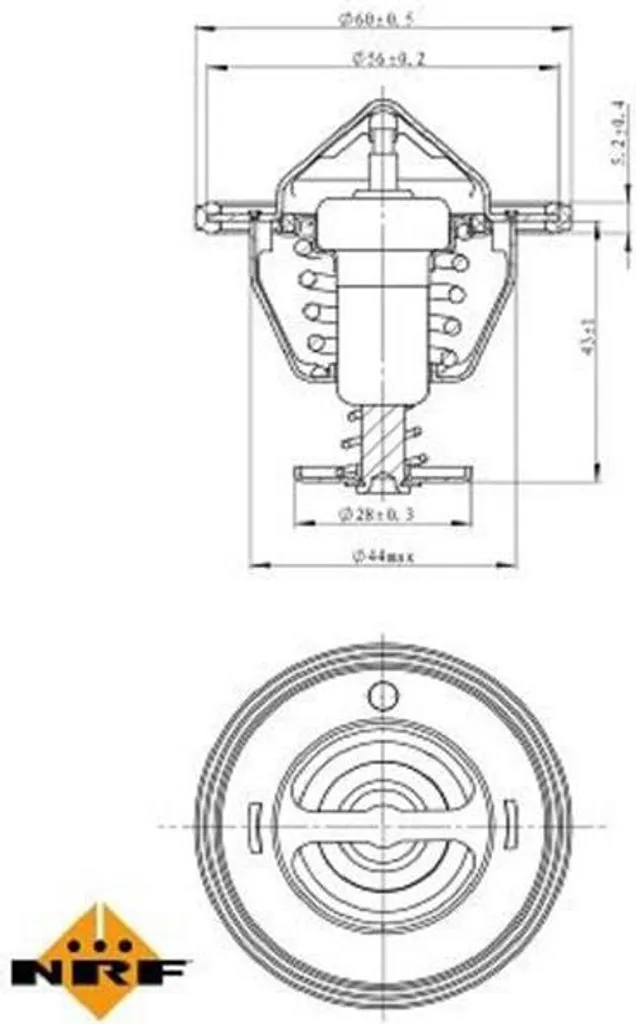 Boîtier thermostat de rechange 86°C NRF compatible RENAULT TRUCKS