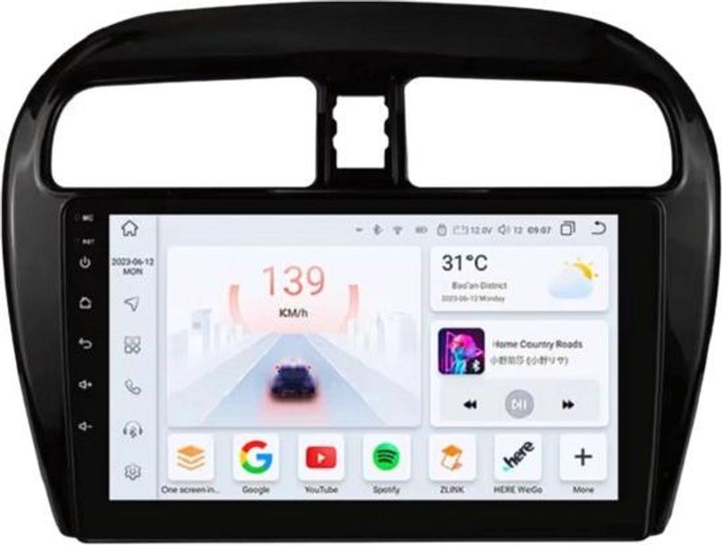 Mitsubishi Mirage / Space Star (2012-2018) S-Serie Android Autoradio – CarPlay, Android Auto, 1280x720 QLED, Bluetooth, 3 USB-Ports, Doppel-DIN ...